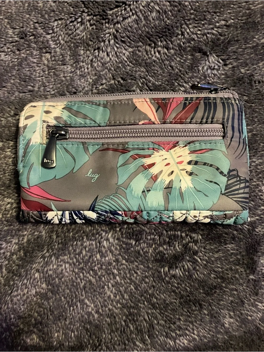 lug Quilted Floral Zip Wallet - RFID model
